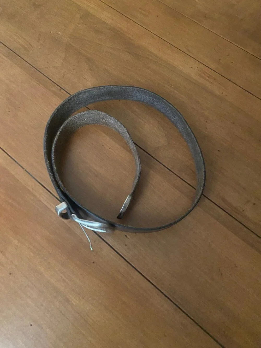 Women's Dark Brown Leather Belt Medium - Picture 9 of 12